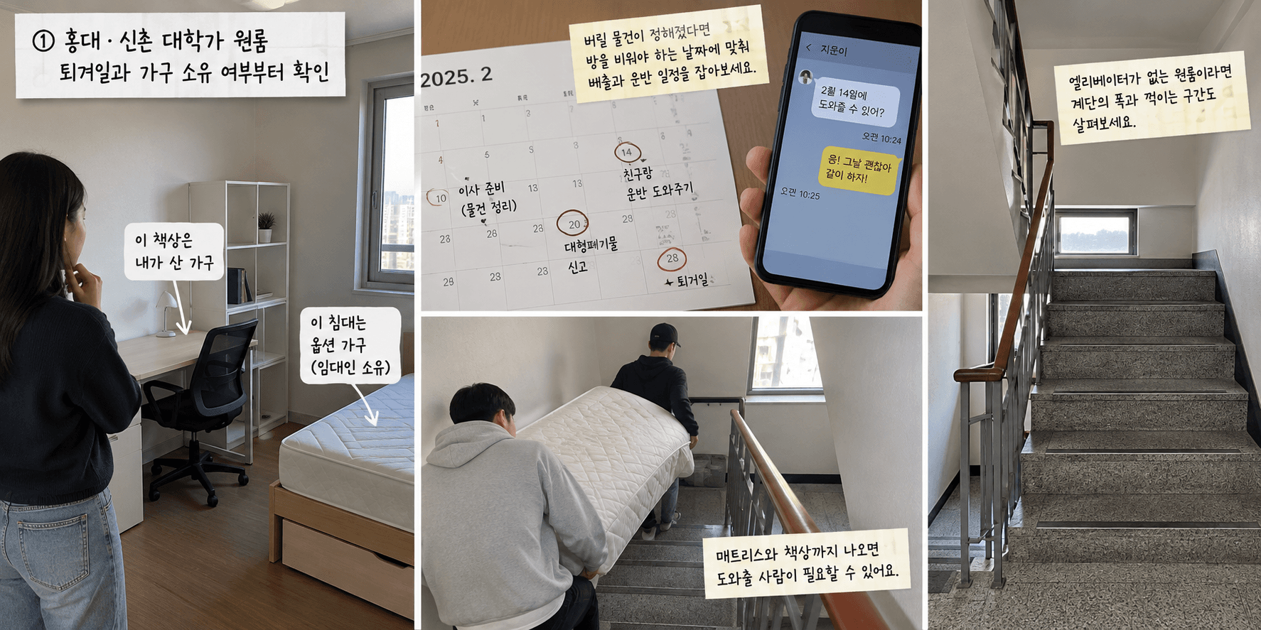 홍대·신촌 대학가 원룸 대형폐기물 배출 방법